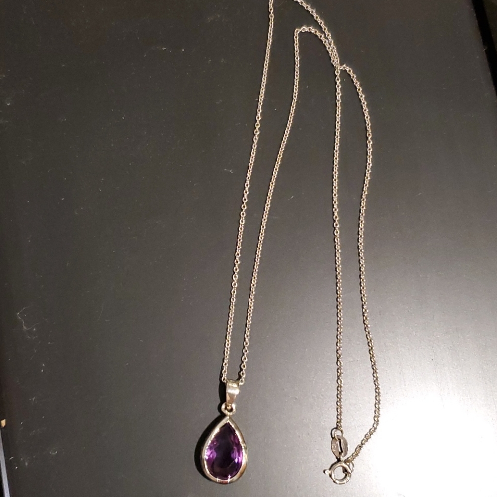 Amethyst necklace and earrings